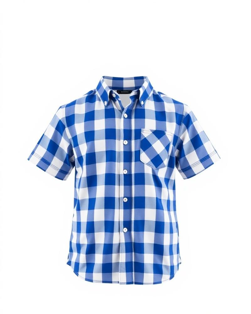 Boys Blue Checked Shirt