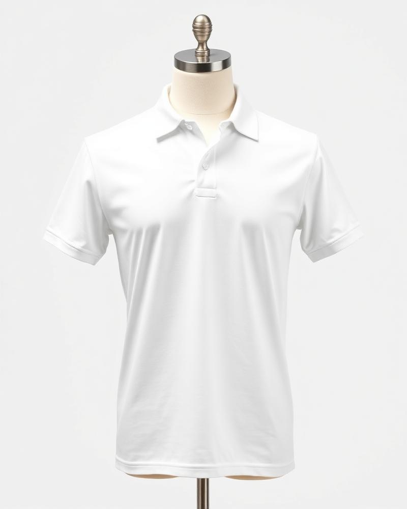 Men White Polo T-Shirt